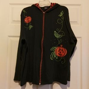 Women's SML Sport Pumpkin Hoodie Jacket, Si